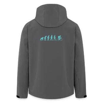 Evolution - Mountainbike - Lustig - Geschenk - Fun - Recycelte Männer Softshell-Jacke von Stanley/Stella - Schwarz - Hinten - AI Model Male 185 light (185cm)