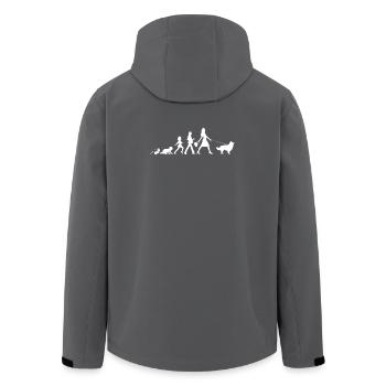 Border Collie Geschenke Grow Evolution Frau - Recycelte Männer Softshell-Jacke von Stanley/Stella - Schwarz - Hinten - AI Model Male 185 light (185cm)