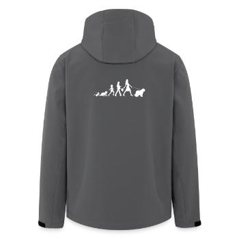 Bergamasco Sheepdog Geschenke Grow Evolution Frau - Recycelte Männer Softshell-Jacke von Stanley/Stella - Schwarz - Hinten - AI Model Male 185 light (185cm)