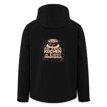 Cake shirt gift for lovers - sweets - Men’s Recycled Softshell Jacket by Stanley/Stella - black - Back - AI Model Male 185 light (185cm)