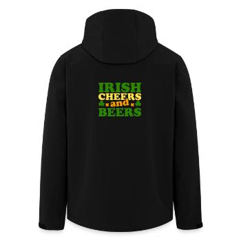 Irischer Beifall und Biere Heiliger Patrick Tag - Recycelte Männer Softshell-Jacke von Stanley/Stella - Schwarz - Hinten - AI Model Male 185 light (185cm)