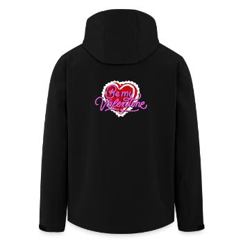 Magasin Be My Valentine coeur rouge Conception cadeau - Veste softshell homme en polyester recyclé Stanley/Stella - noir - Dos - AI Model Male 185 light (185cm)
