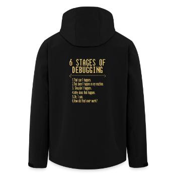 6 Stufen eines Fehlers - PC - CNC - Veste softshell homme en polyester recyclé Stanley/Stella - noir - Dos - AI Model Male 185 light (185cm)