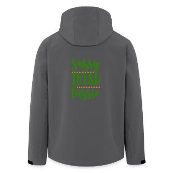 Sassy Irish Lassie St Patricks Day Ireland Woman - Men’s Recycled Softshell Jacket by Stanley/Stella - black - Back - AI Model Male 185 light (185cm)