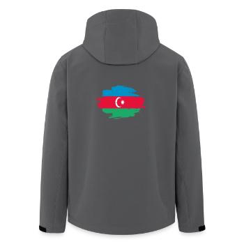heimat flagge liebe herkunft Aserbaidschan png - Recycelte Männer Softshell-Jacke von Stanley/Stella - Schwarz - Hinten - AI Model Male 185 light (185cm)