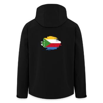 heimat flagge liebe herkunft Komoren png - Recycelte Männer Softshell-Jacke von Stanley/Stella - Schwarz - Hinten - AI Model Male 185 light (185cm)