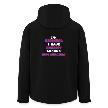 Bisexuelles Shirt - Bi - Présent - LGBT - Veste softshell homme en polyester recyclé Stanley/Stella - noir - Dos - AI Model Male 185 light (185cm)