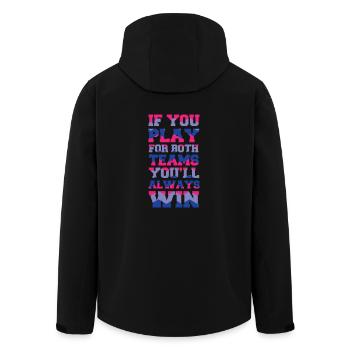 Bisexual Shirt - Gay Pride - LGBT - Bi - Geschenk - Recycelte Männer Softshell-Jacke von Stanley/Stella - Schwarz - Hinten - AI Model Male 185 light (185cm)