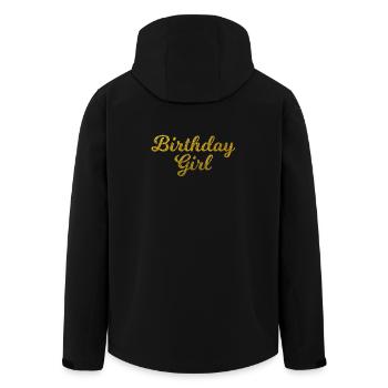 Birthday girl - glitter gold - Men’s Recycled Softshell Jacket by Stanley/Stella - black - Back - AI Model Male 185 light (185cm)