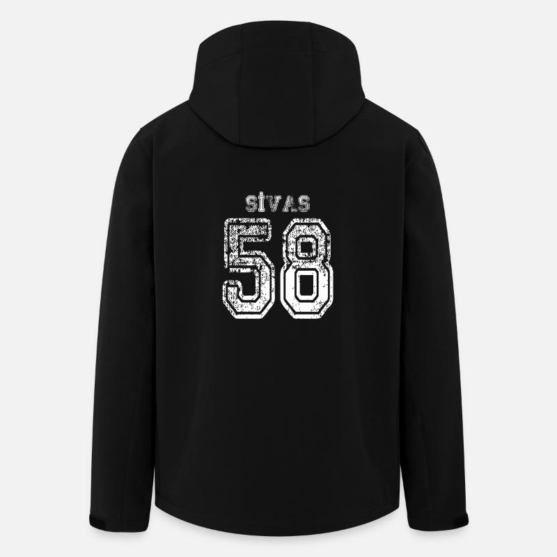 58 Sivas Türkisches Nummernschild als Geschenk - Recycelte Männer Softshell-Jacke von Stanley/Stella - Schwarz