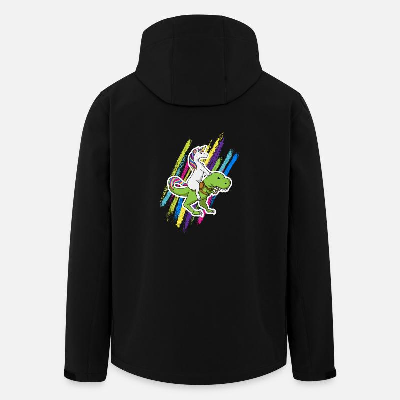 Einhorn Dinosaurier unicorn riding dino Geschenk - Recycelte Männer Softshell-Jacke von Stanley/Stella - Schwarz