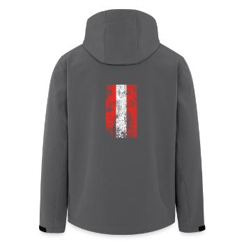 Österreich Flagge österreichische Fahne Geschenk - Recycelte Männer Softshell-Jacke von Stanley/Stella - Schwarz - Hinten - AI Model Male 185 light (185cm)