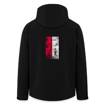 Polen Flagge Geschenk polnische Fahne - Recycelte Männer Softshell-Jacke von Stanley/Stella - Schwarz - Hinten - AI Model Male 185 light (185cm)