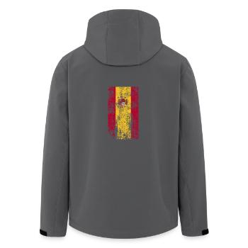 Spanien Flagge spanische Fahne Geschenk Spain - Recycelte Männer Softshell-Jacke von Stanley/Stella - Schwarz - Hinten - AI Model Male 185 light (185cm)