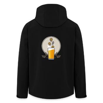 Beersplash - Recycelte Männer Softshell-Jacke von Stanley/Stella - Schwarz - Hinten - AI Model Male 185 light (185cm)