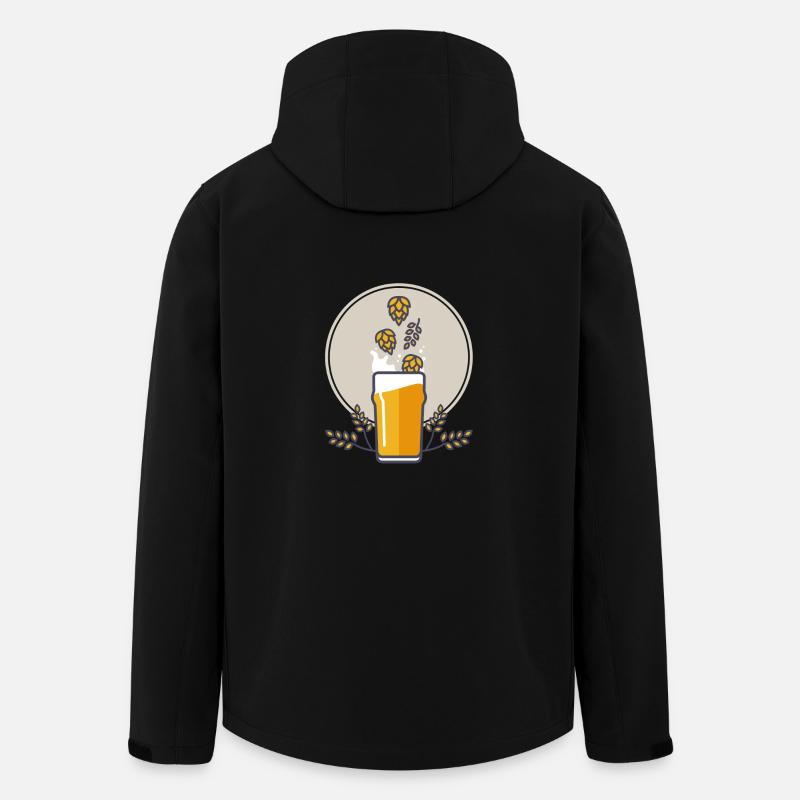 Beersplash - Recycelte Männer Softshell-Jacke von Stanley/Stella - Schwarz