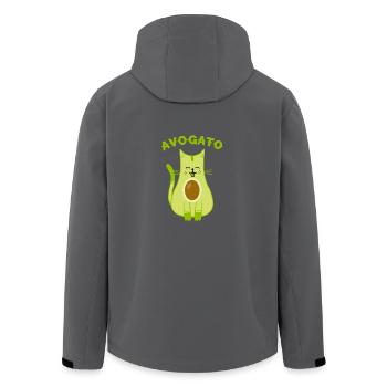 Avogato T-Shirt - Funny Avo-Gato Cinco De Mayo Cat - Men’s Recycled Softshell Jacket by Stanley/Stella - anthracite - Back - AI Model Male 185 light (185cm)