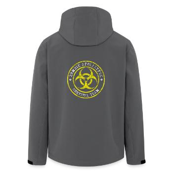 Zombie Apocalypse Survival Team Gift - Men’s Recycled Softshell Jacket by Stanley/Stella - black - Back - AI Model Male 185 light (185cm)