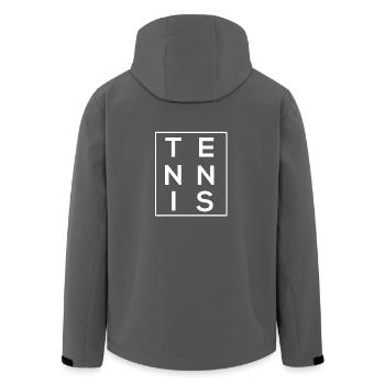 Tournoi de tennis Vintage Design - Veste softshell homme en polyester recyclé Stanley/Stella - charbon - Dos - AI Model Male 185 light (185cm)