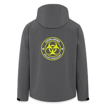Lustiges Biogas Hazard Shirt Geschenk Geburtstag - Recycelte Männer Softshell-Jacke von Stanley/Stella - Schwarz - Hinten - AI Model Male 185 light (185cm)