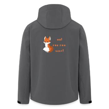 Fox - Foxes - Damned - Gift - Fox - Men’s Recycled Softshell Jacket by Stanley/Stella - black - Back - AI Model Male 185 light (185cm)