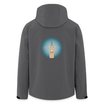 I love London - Recycelte Männer Softshell-Jacke von Stanley/Stella - Schwarz - Hinten - AI Model Male 185 light (185cm)