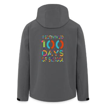 J'ai survécu 100 jours de l'école - Veste softshell homme en polyester recyclé Stanley/Stella - noir - Dos - AI Model Male 185 light (185cm)
