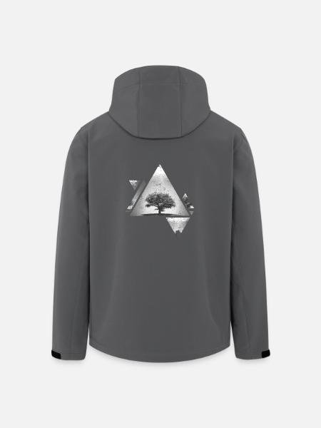 Hipster Dreieck Wald Baum Bäume Geschenk Wildnis - Recycelte Männer Softshell-Jacke von Stanley/Stella - Schwarz