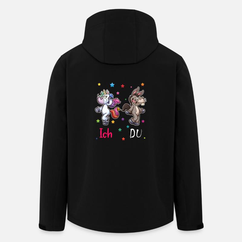 Ich und Du Einhorn - Recycelte Männer Softshell-Jacke von Stanley/Stella - Schwarz