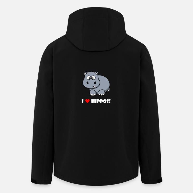I LOVE HIPPOS # 1 - Men’s Recycled Softshell Jacket by Stanley/Stella - black
