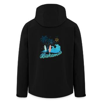 Bahamas vacances plage soleil - Veste softshell homme en polyester recyclé Stanley/Stella - noir - Dos - AI Model Male 185 light (185cm)