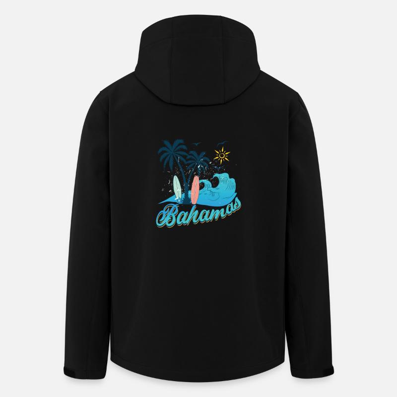 Bahamas vacances plage soleil - Veste softshell homme en polyester recyclé Stanley/Stella - noir