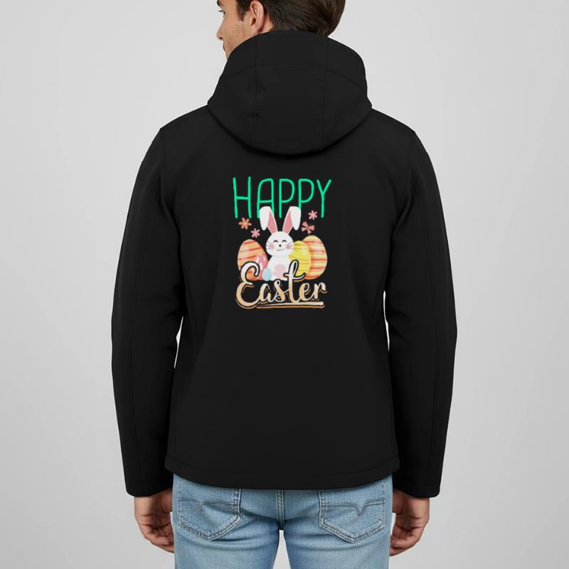 Happy easter gift easter bunny easter eggs cartoon Men’s Recycled Softshell Jacket by Stanley/Stella