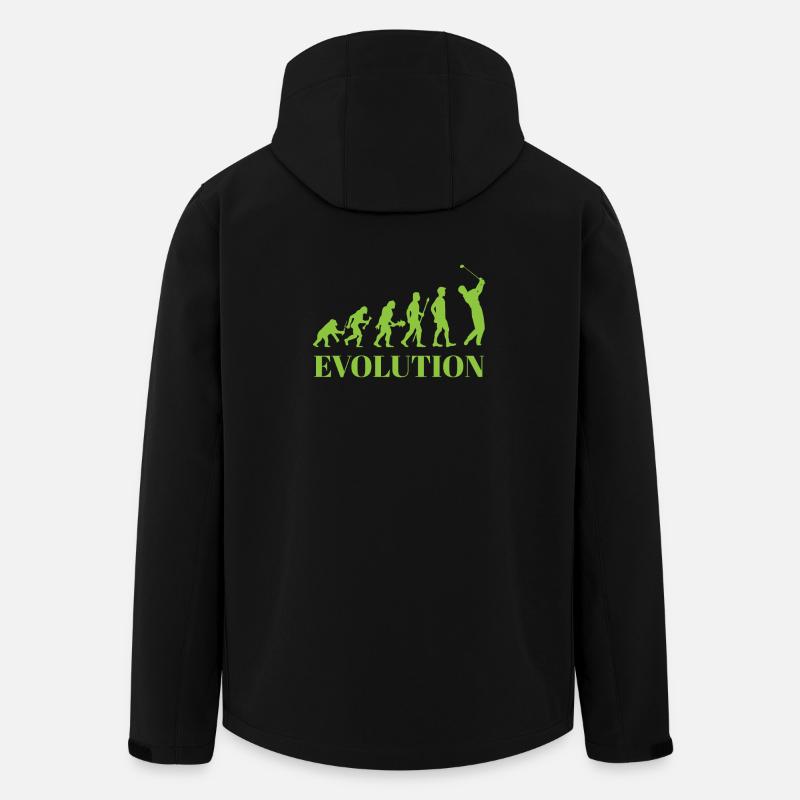 Evolution - Golf - Funny - Fun - Gift - Men’s Recycled Softshell Jacket by Stanley/Stella - black