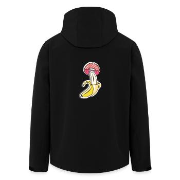 Banana kisses - Recycelte Männer Softshell-Jacke von Stanley/Stella - Schwarz - Hinten - AI Model Male 185 light (185cm)