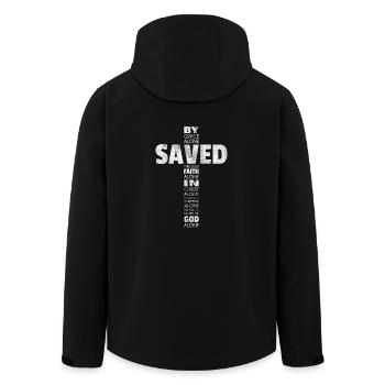 Cadeau Jésus-Christ Chrétien Religion - Veste softshell homme en polyester recyclé Stanley/Stella - noir - Dos - AI Model Male 185 light (185cm)