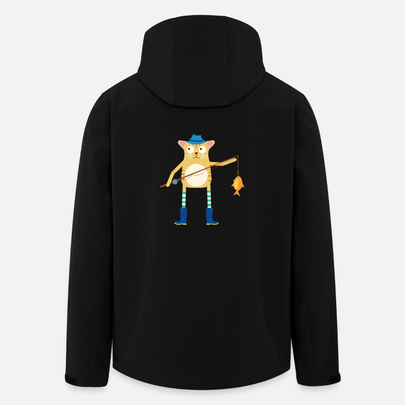 Katzenfischen - Recycelte Männer Softshell-Jacke von Stanley/Stella - Schwarz