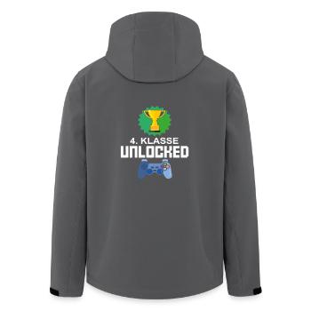 Niveau débloqué 4ème classe Gamer Gaming cadeau - Veste softshell homme en polyester recyclé Stanley/Stella - noir - Dos - AI Model Male 185 light (185cm)