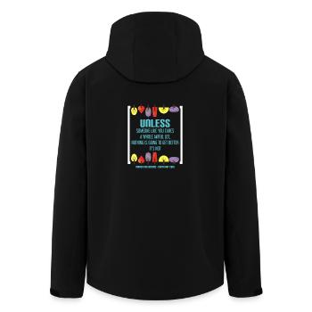 MARCH FOR SCIENCE - EARTH DAY - EARTH DAY - Men’s Recycled Softshell Jacket by Stanley/Stella - black - Back - AI Model Male 185 light (185cm)