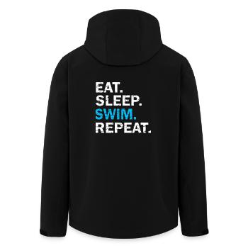Mangez le bain de sommeil répétition utilisé - Veste softshell homme en polyester recyclé Stanley/Stella - noir - Dos - AI Model Male 185 light (185cm)