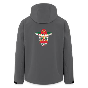 Crâne de sucre mexicain avec Sombrero et moustache - Veste softshell homme en polyester recyclé Stanley/Stella - noir - Dos - AI Model Male 185 light (185cm)