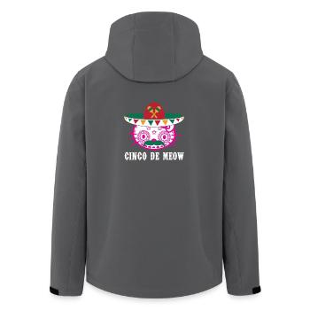 Kitty Sugar Skull Sombrero Schnurrbart Cinco De Miau - Recycelte Männer Softshell-Jacke von Stanley/Stella - Schwarz - Hinten - AI Model Male 185 light (185cm)