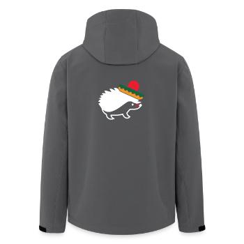 Sombrero Mustache Hedgehog Funny Cinco De Mayo - Men’s Recycled Softshell Jacket by Stanley/Stella - black - Back - AI Model Male 185 light (185cm)