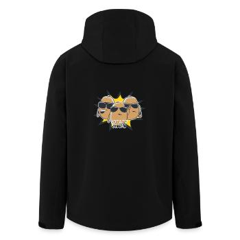 Cadeau d'amants de pommes de terre de pomme de terre d'escouade de pomme de terre - Veste softshell homme en polyester recyclé Stanley/Stella - noir - Dos - AI Model Male 185 light (185cm)