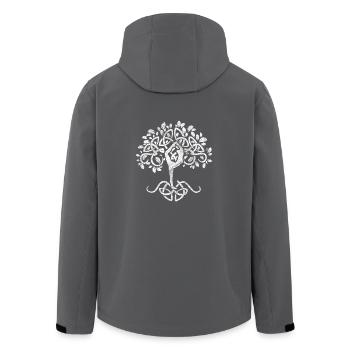 Yoga Sayings Shirt Gift Yoga Trainer Yoga - Men’s Recycled Softshell Jacket by Stanley/Stella - black - Back - AI Model Male 185 light (185cm)