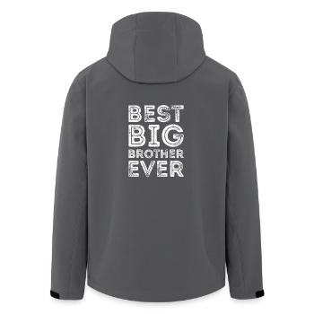 BEST BIG BROTHER EVER The Best Big Brother Shirt - Men’s Recycled Softshell Jacket by Stanley/Stella - black - Back - AI Model Male 185 light (185cm)