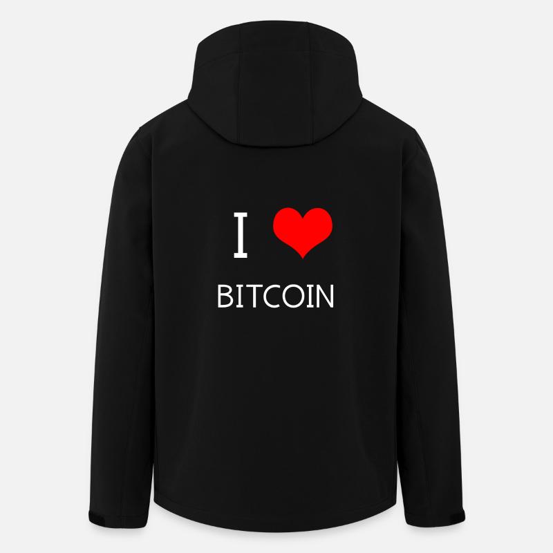 I love Bitcoin - Men’s Recycled Softshell Jacket by Stanley/Stella - black