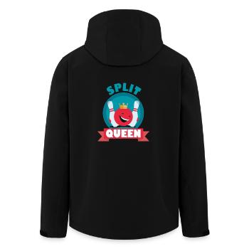Split Queen Split Happens Bowling King T_Shirt - Men’s Recycled Softshell Jacket by Stanley/Stella - black - Back - AI Model Male 185 light (185cm)