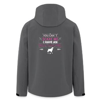 English Cocker Spaniel scare - Men’s Recycled Softshell Jacket by Stanley/Stella - black - Back - AI Model Male 185 light (185cm)