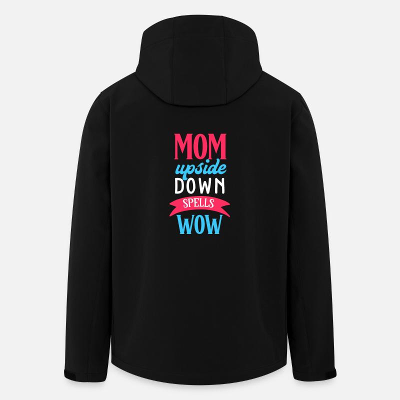 MOM Upside Down buchstabiert WOW - Recycelte Männer Softshell-Jacke von Stanley/Stella - Schwarz